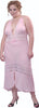 Women's Plus Size Georgette Deep-V Nightgown With Embroidered lace #6046X