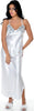 Women's Silky Bridal Strappy Back Nightgown With Embroidery #6056