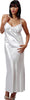 Women's Silky Bridal Strappy Back Nightgown With Embroidery #6056