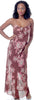 Women's Printed Chiffon Nightgown or Swim Cover-Up With G-String Set #6060