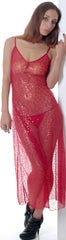 Women's Sequined Mesh Nightgown With G-string Set #6061