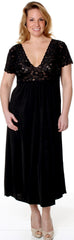 Women's Super Plus Size Microfiber Nightgown With Lace #6067XX