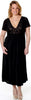 Women's Super Plus Size Microfiber Nightgown With Lace #6067XX
