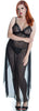 Women's Plus Size Mesh Nightgown With G-string Set #6069X