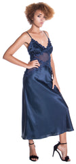 Women's Plus Size Silky Nightgown With Venice Lace #6074X