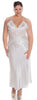 Women's Super Plus Size Silky Nightgown With Venice Lace #6074XX