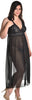 Women's Super Plus Size Chiffon Nightgown With G-String Set #6075XX