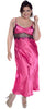 Women's Silky Nightgown With Eyelash Lace And Long Robe Set#60773049/X