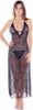 Women's Plus Size Jacquard Mesh Nightgown With G-String #6079X
