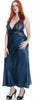 Women's Plus Size Silky Nightgown With Stretch Lace #6089X