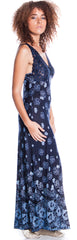 Women's Border Print Knitted Lace Gown #6095/X/XX