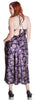 Women's Silky Printed Nightgown With Stretch Lace #6100X
