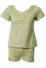 Women's Cotton Short Sleeves Pajama Short Set #697E