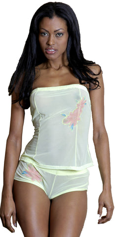 Women's Mesh Camisole Short Set #7061