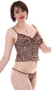 Women's Plus Size Printed Mesh Camisole Thong Set #7074x