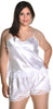 Women's Plus Size Charmeuse Camisole Tap Pant Set #7078x