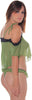 Women's Plus Size Chiffon Camisole Thong Set #7081x