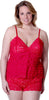 Women's Plus Size Ruffled Camisole Boy Short Set #7095x