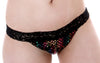 Women's Metallic print Low Rise Thong # 8129