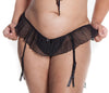 Women's Missy & Plus Size Pleated Chiffon Thong with garter # 8165/x