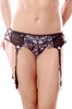 Women's Mesh Garter Belt with Embroidery Lace #8183