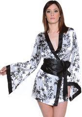 Women's Geisha Costume Short Kimono Robe #C076/X (S/M-3X/4X)