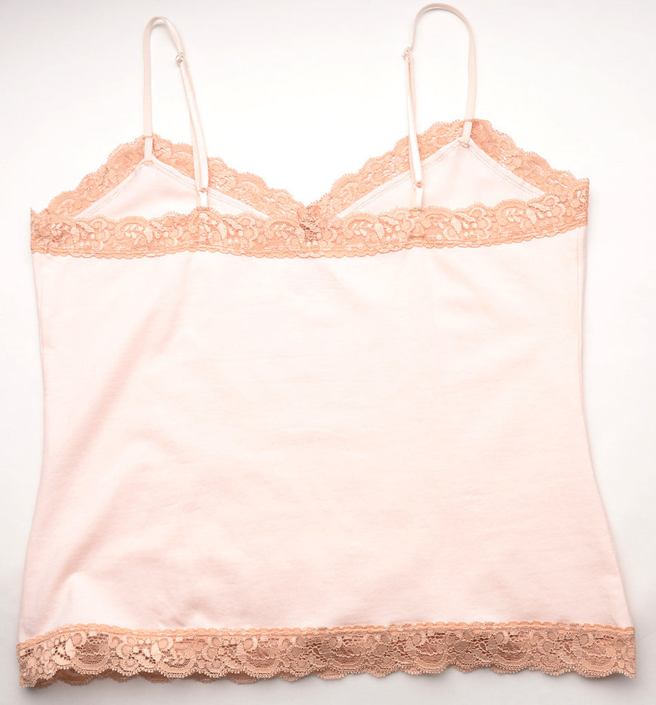 Cotn & Lu Pima Cotton Camisole 2283H, Pink/Nude, Large