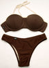 La Fresca Junior Padded Convertible Underwire Bikini Set 15004, Chocolate, S/M